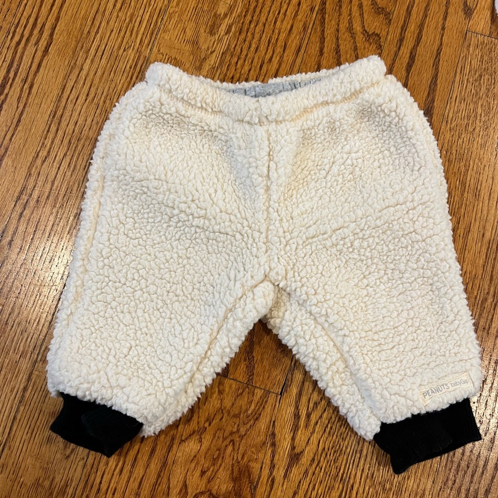 GAP Baby 0-3M White Fleece Pants